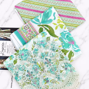 Lawn Embroidered green