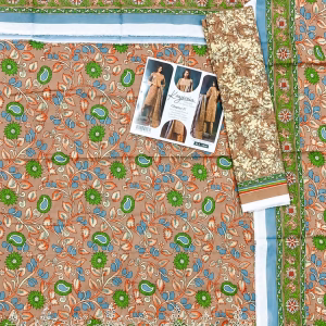 beige embroidered lawn
